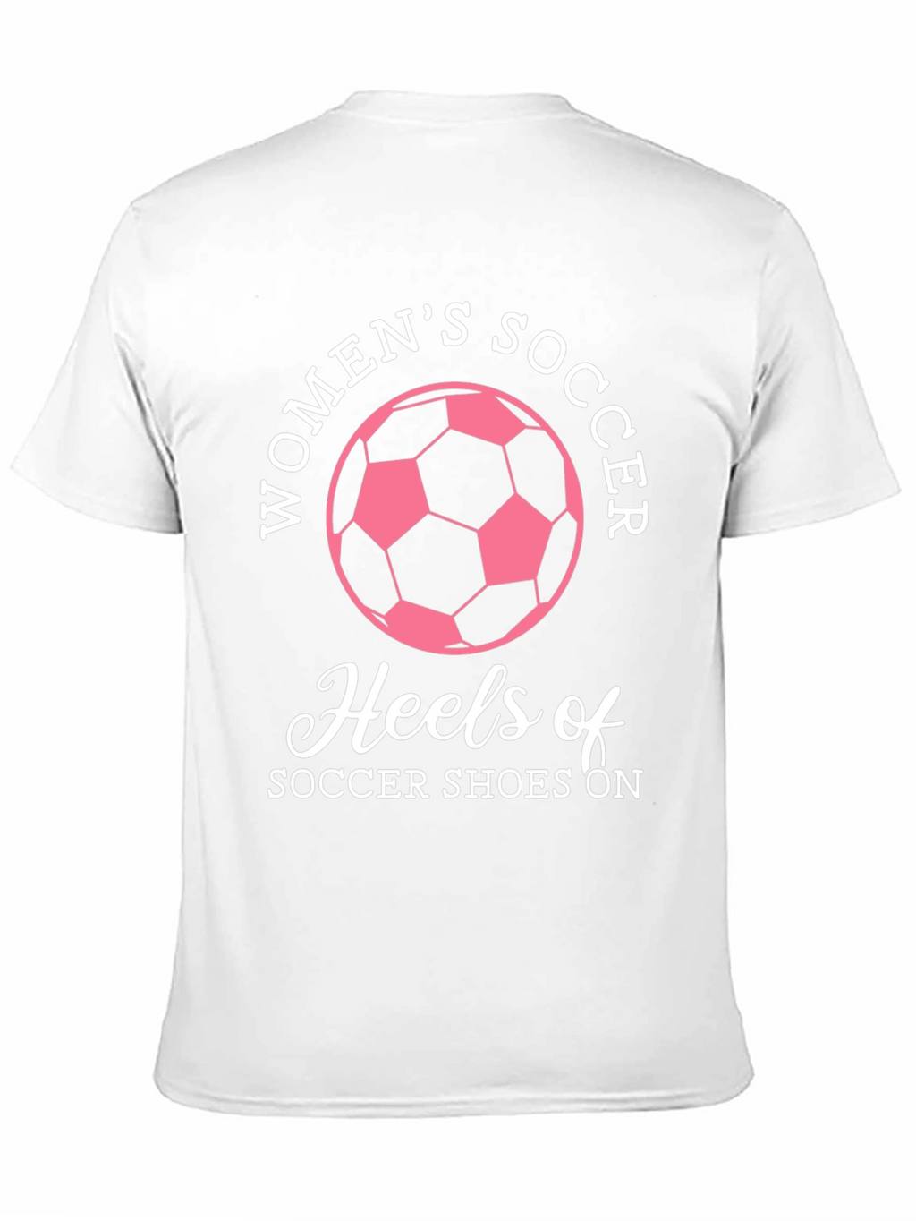 Womens Soccer Heels Graphic T-Shirt