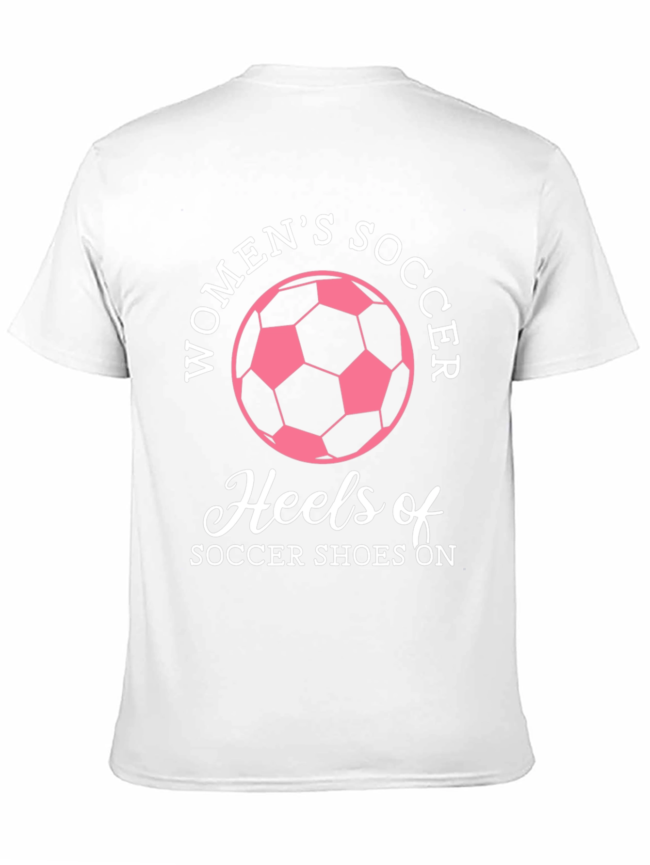 Womens Soccer Heels Graphic T-Shirt