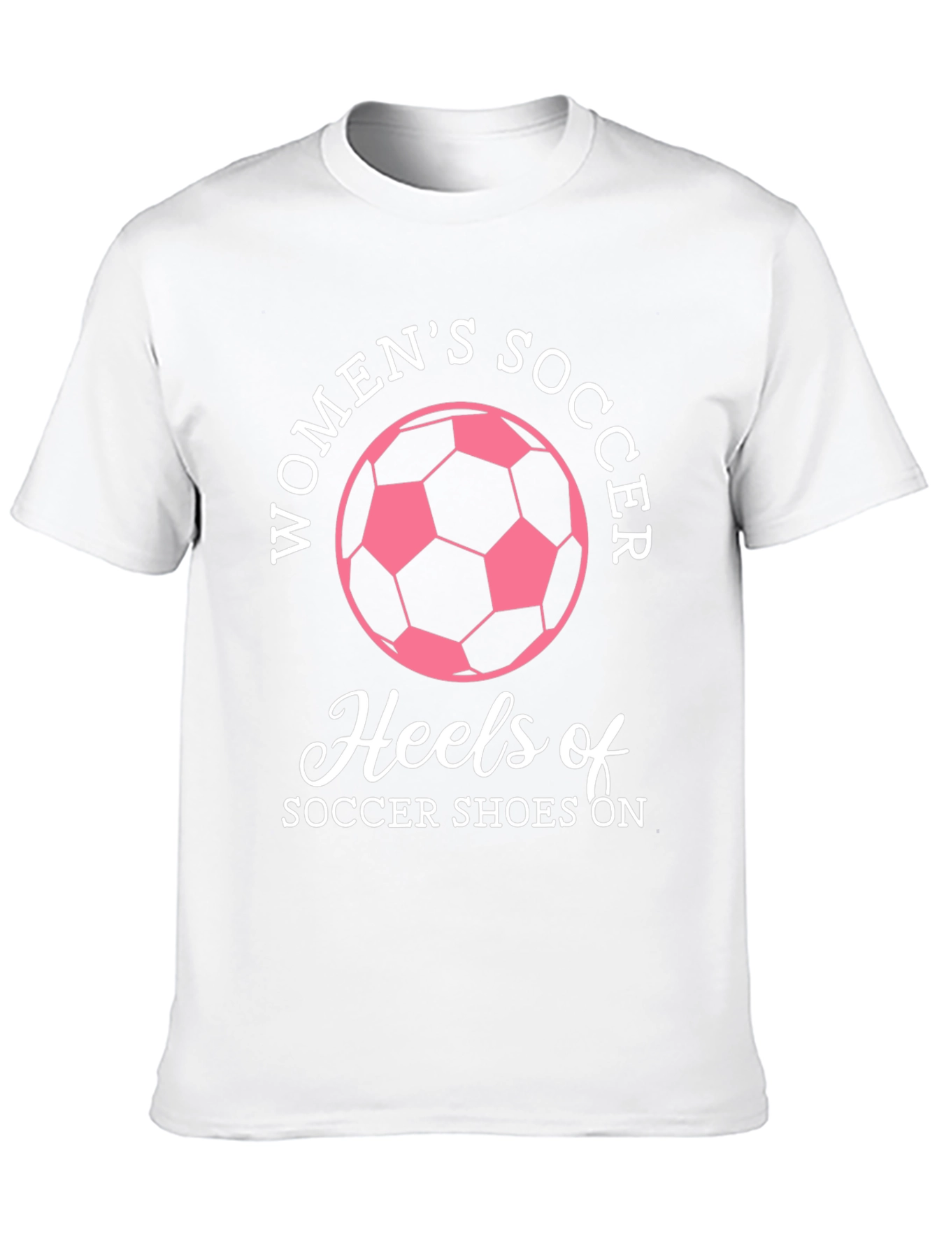 Womens Soccer Heels Graphic T-Shirt