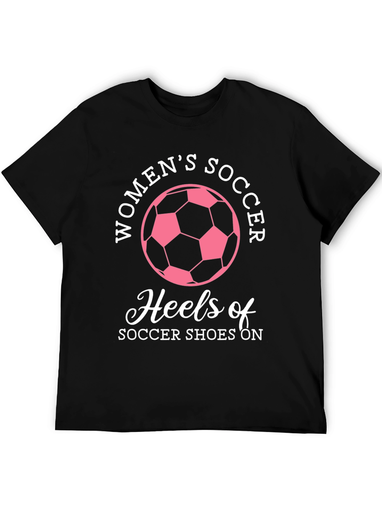 Womens Soccer Heels Graphic T-Shirt