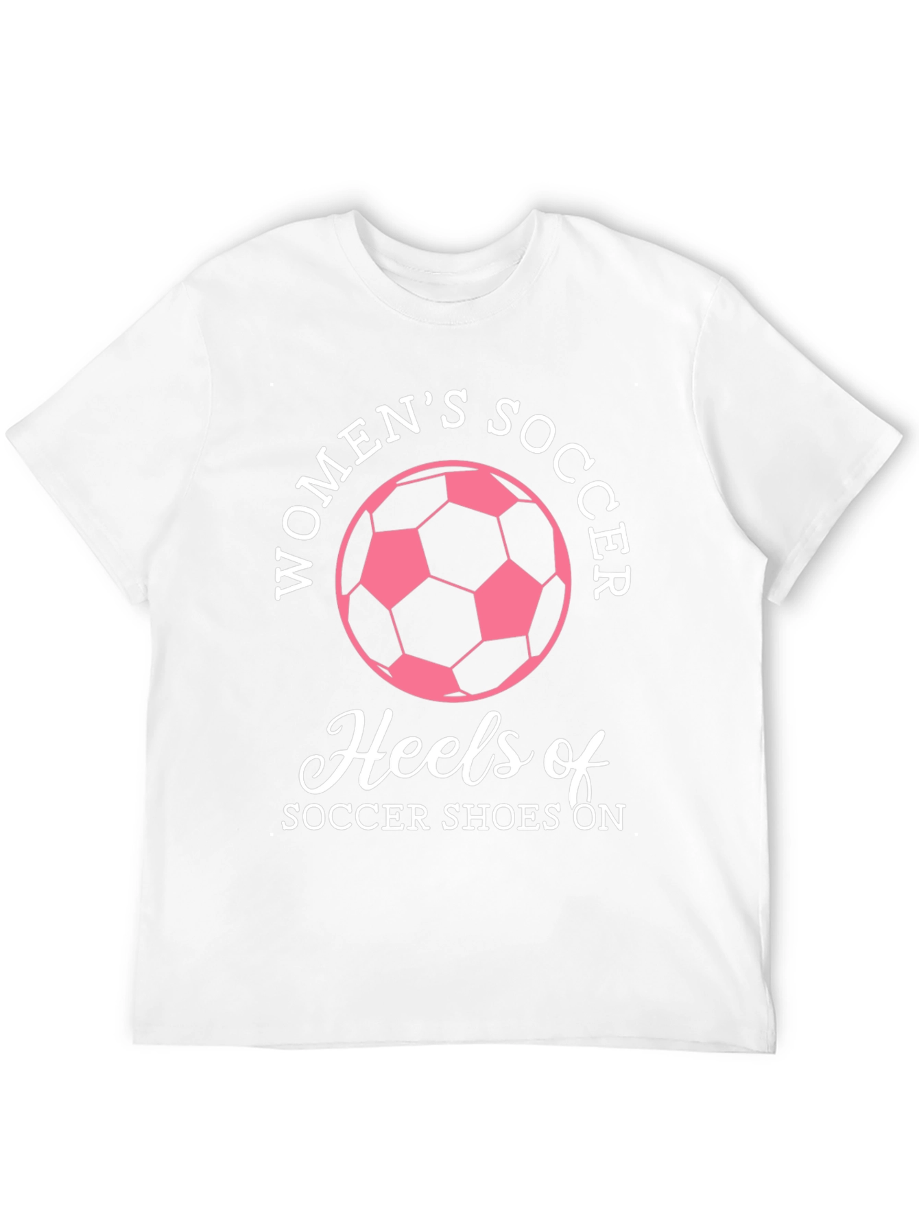 Womens Soccer Heels Graphic T-Shirt
