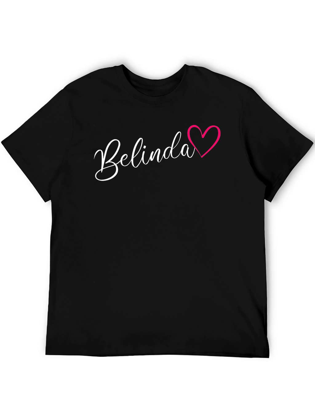 Belinda Heart Graphic Tee - Stylish Black T-Shirt