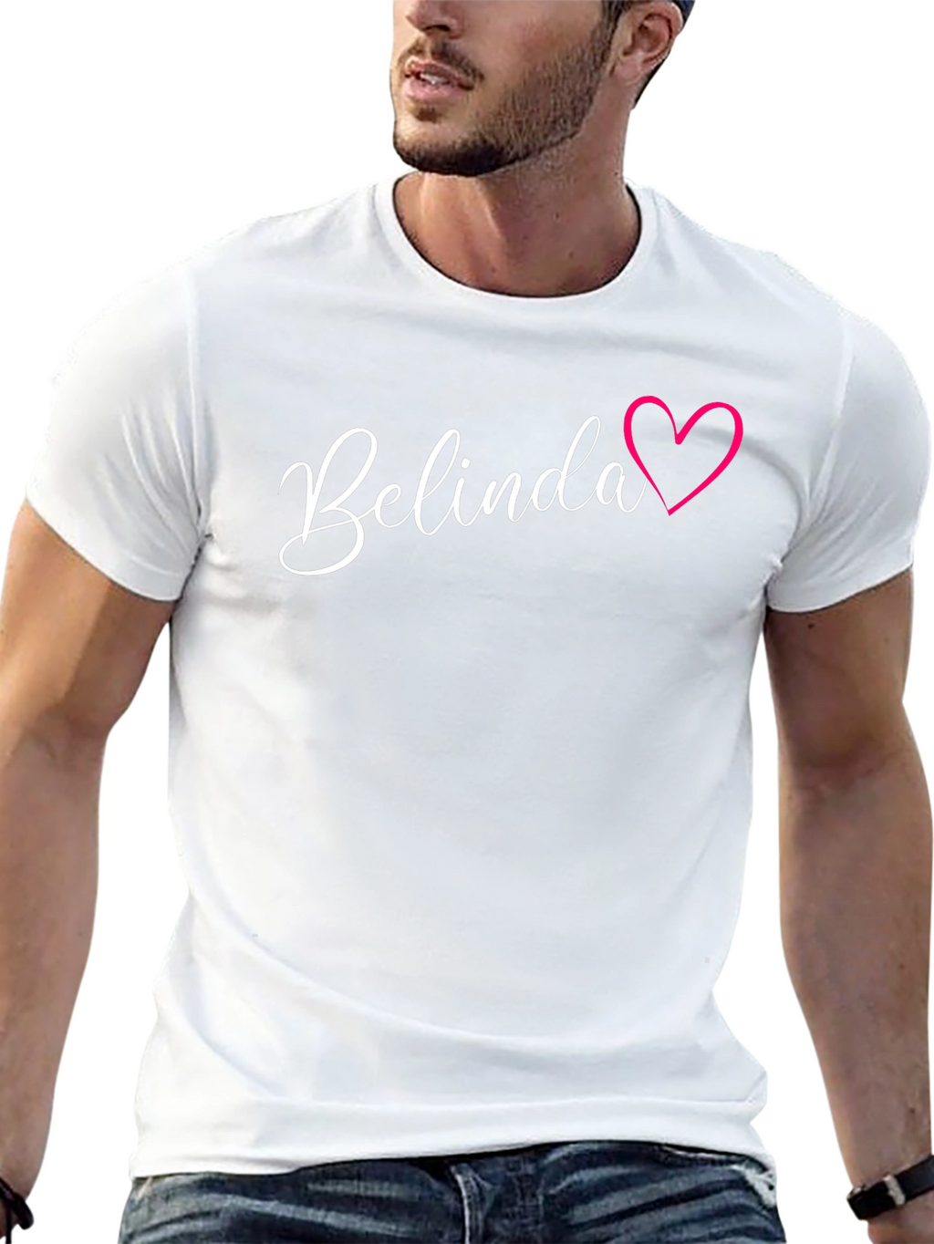 Belinda Heart Graphic Tee - Stylish Black T-Shirt