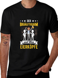 Funny Groom & Crew Graphic T-Shirt - Black