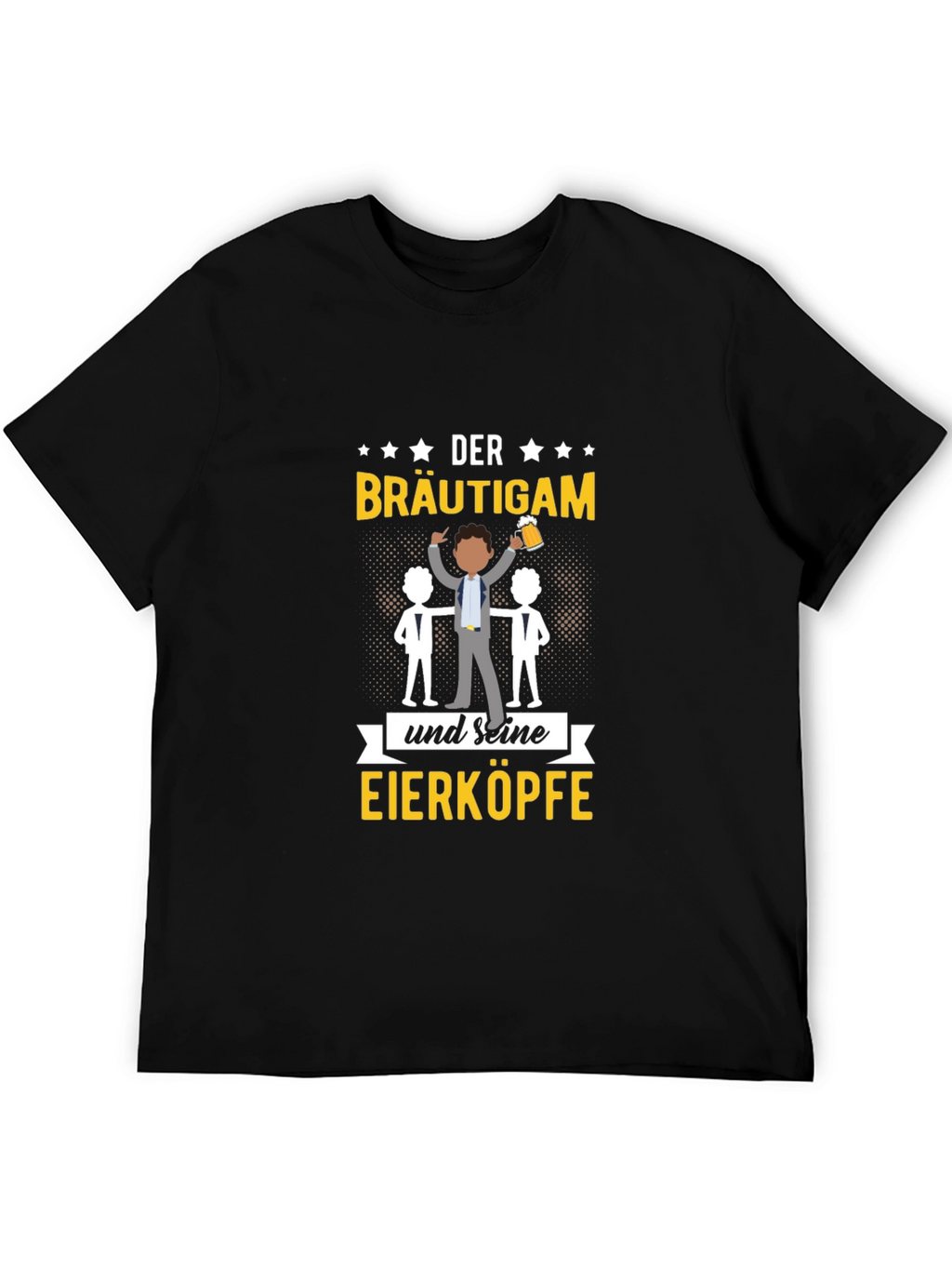 Funny Groom & Crew Graphic T-Shirt - Black