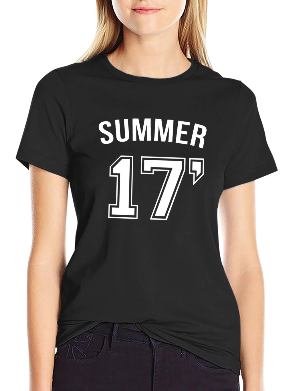 Summer 17 Black Cotton Graphic Tee