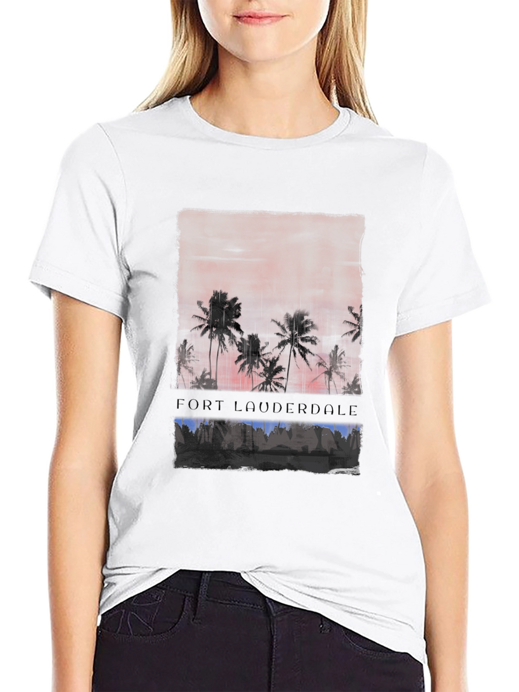 Fort Lauderdale Palm Sunset Graphic Tee
