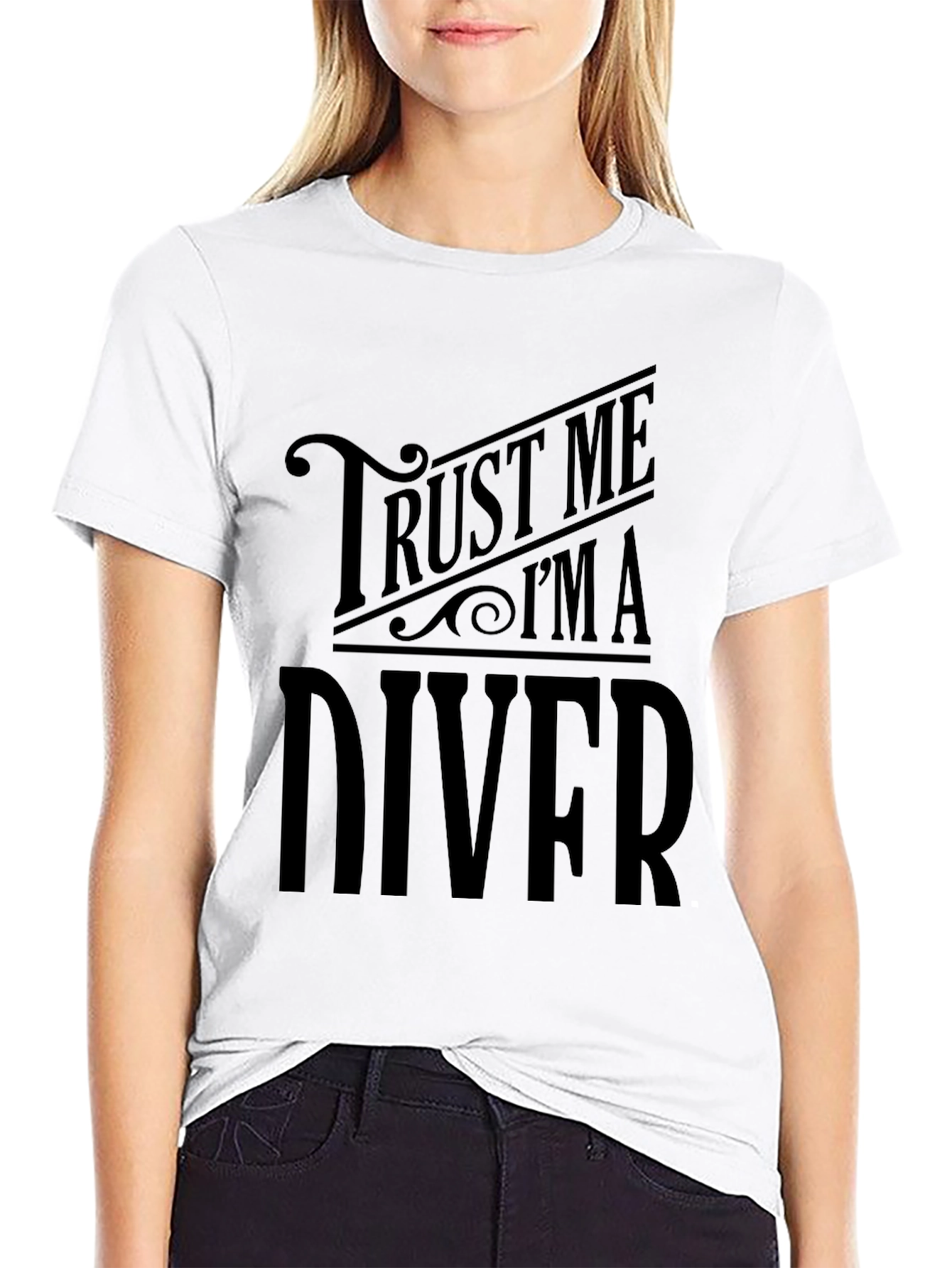 Trust Me Im A Diver Mens Black T-Shirt