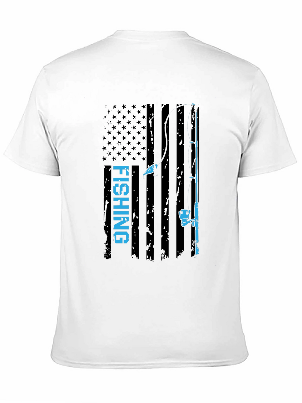 Fishing Flag T-Shirt - Patriotic Angler Tee