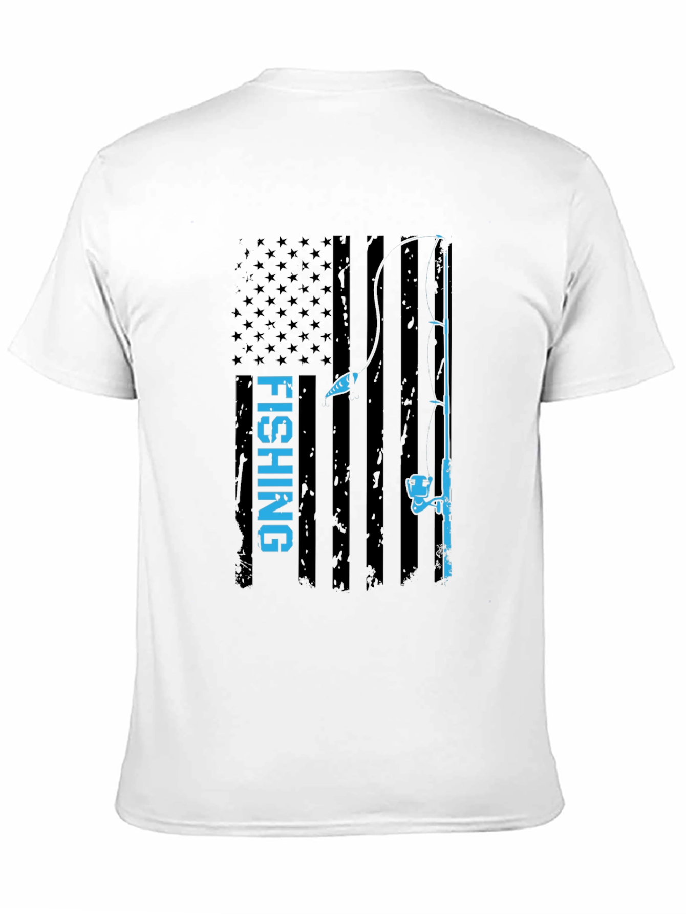 Fishing Flag T-Shirt - Patriotic Angler Tee