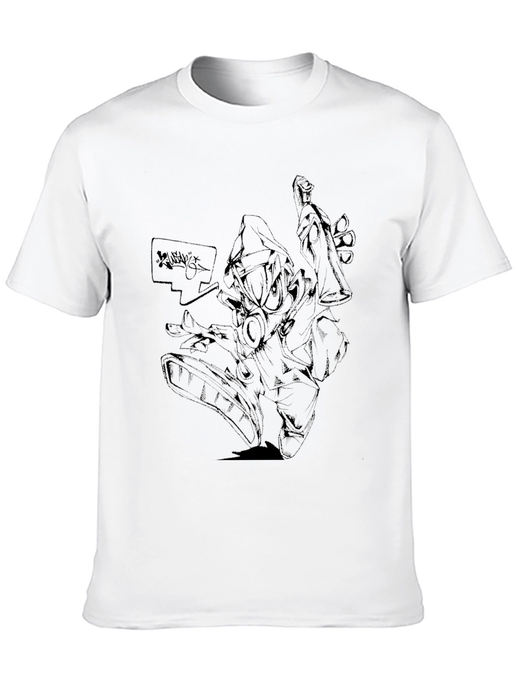 Edgy Black Graphic Tee