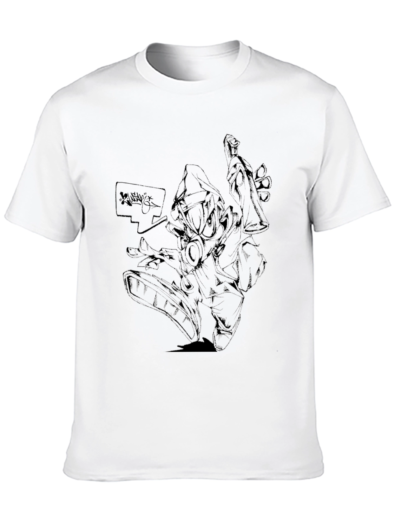 Edgy Black Graphic Tee
