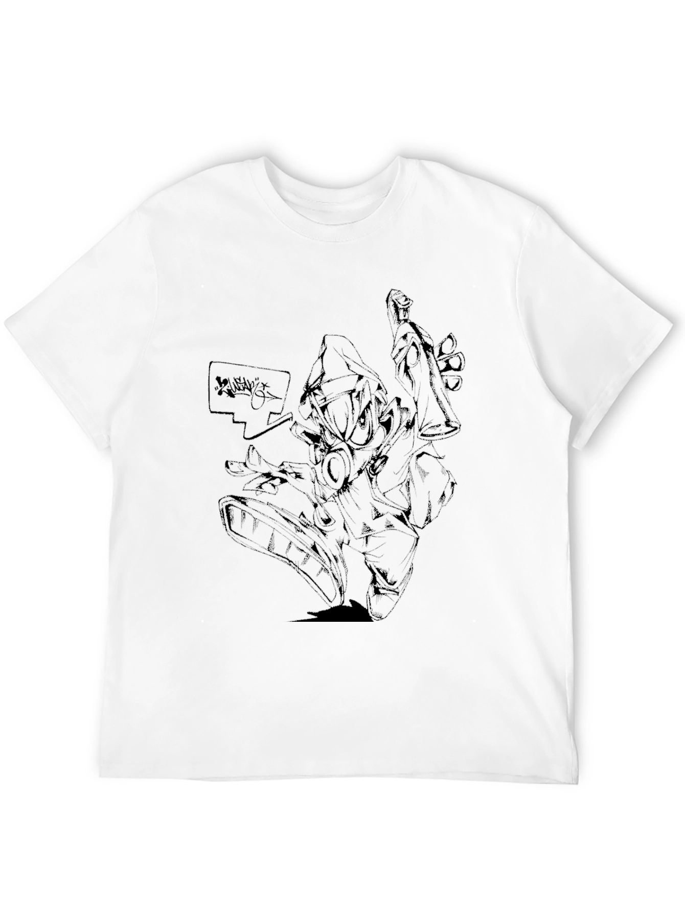 Edgy Black Graphic Tee