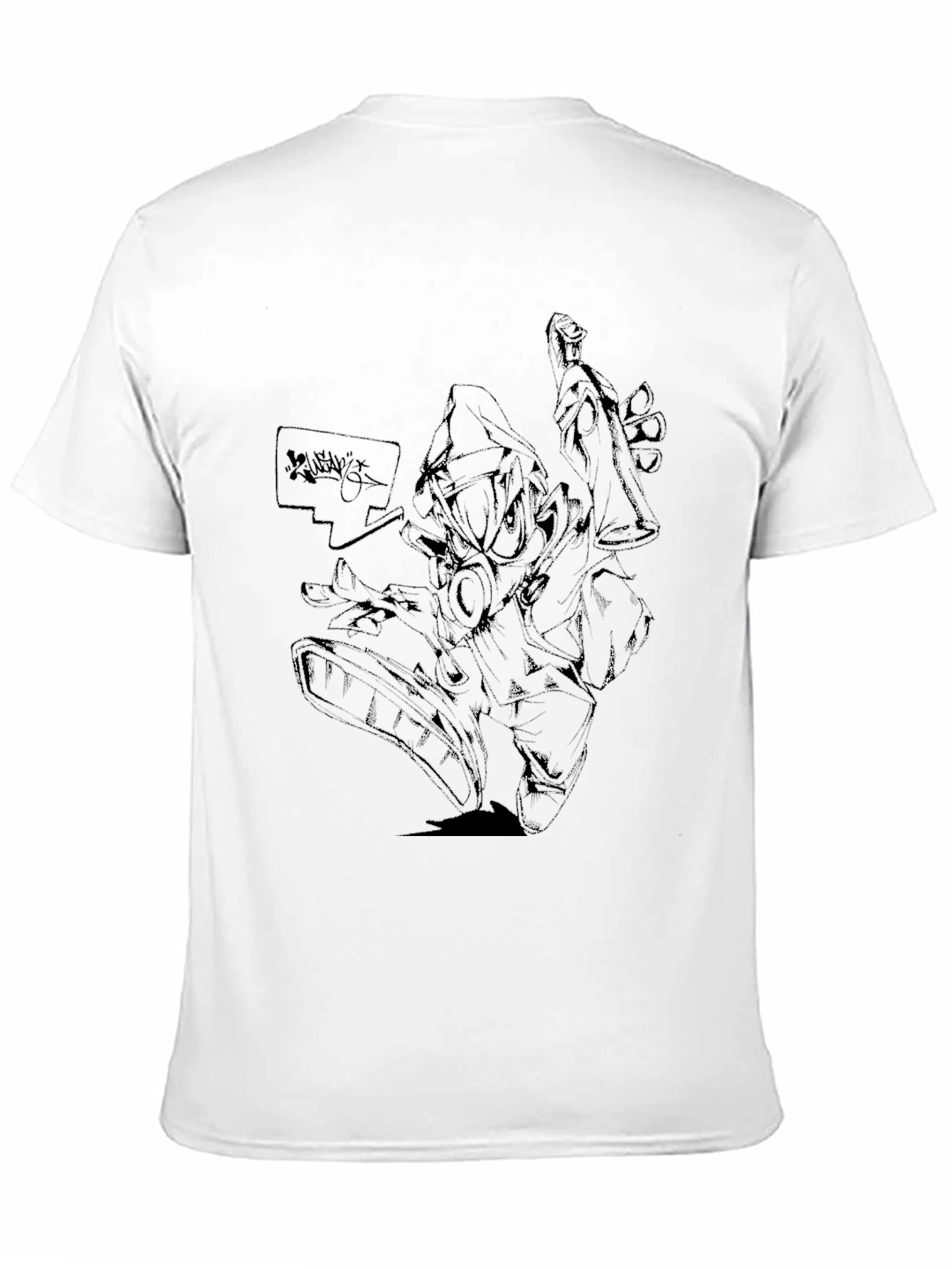 Edgy Black Graphic Tee