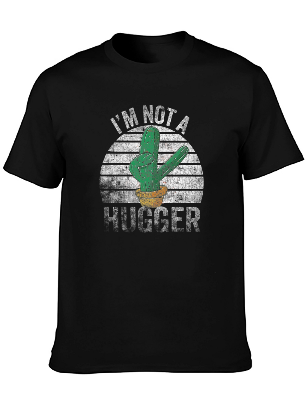 Im Not A Hugger Cactus Graphic T-Shirt