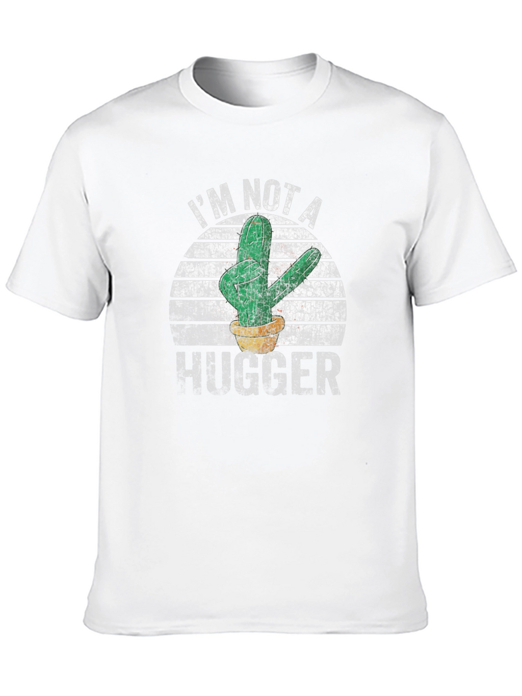 Im Not A Hugger Cactus Graphic T-Shirt