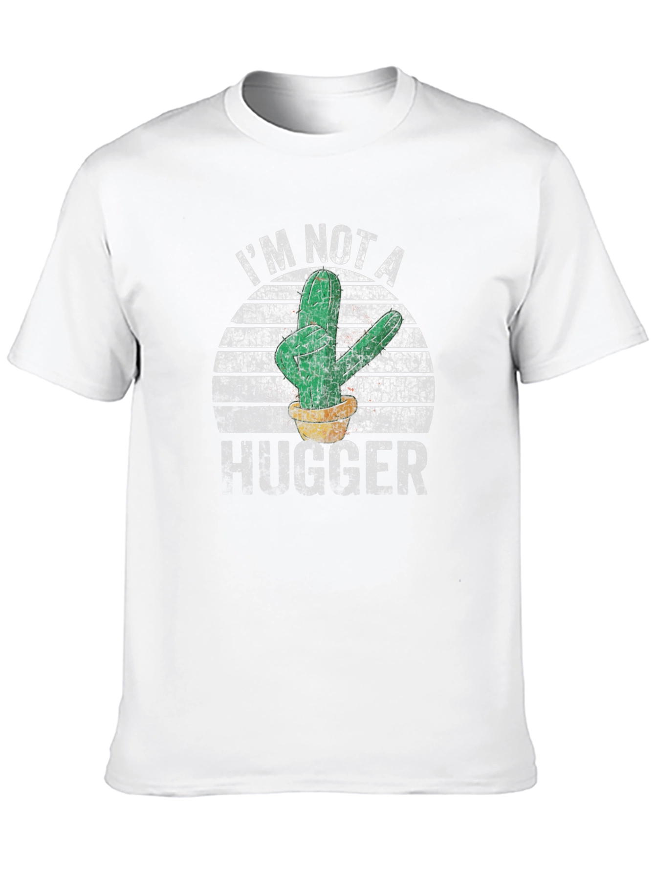 Im Not A Hugger Cactus Graphic T-Shirt