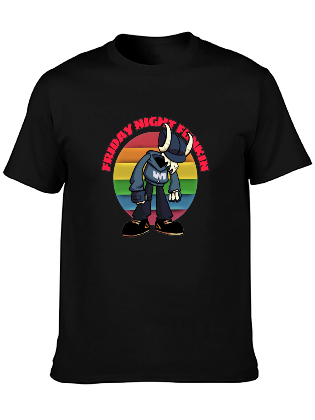 Friday Night Funkin Tabi Rainbow Graphic T-Shirt