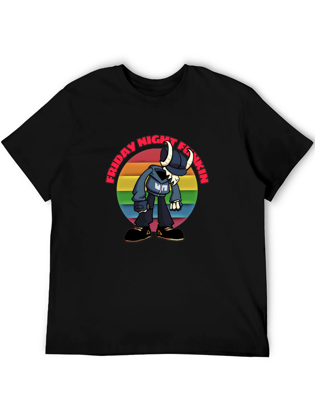 Friday Night Funkin Tabi Rainbow Graphic T-Shirt