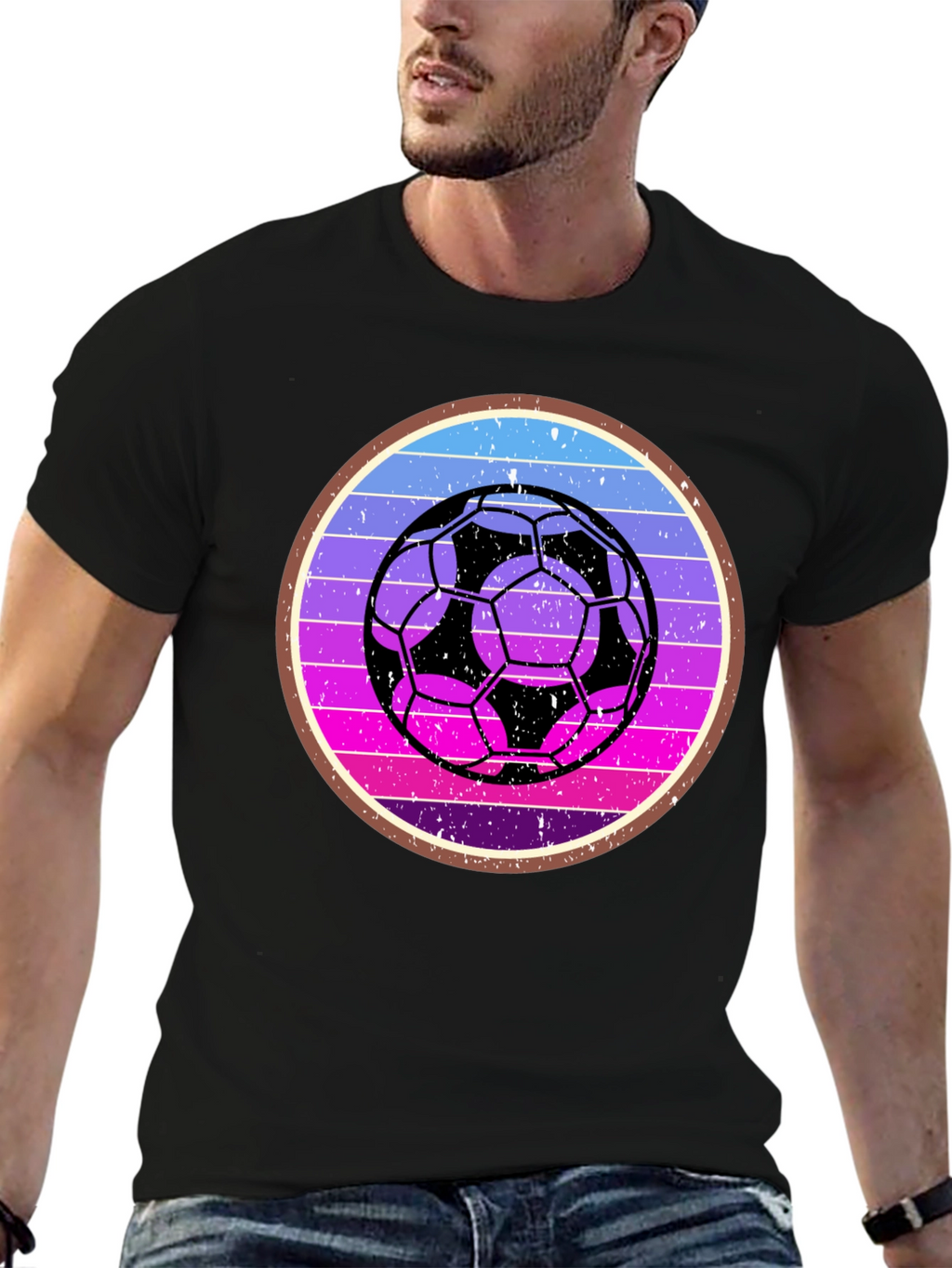 Retro Soccer Ball Graphic Tee