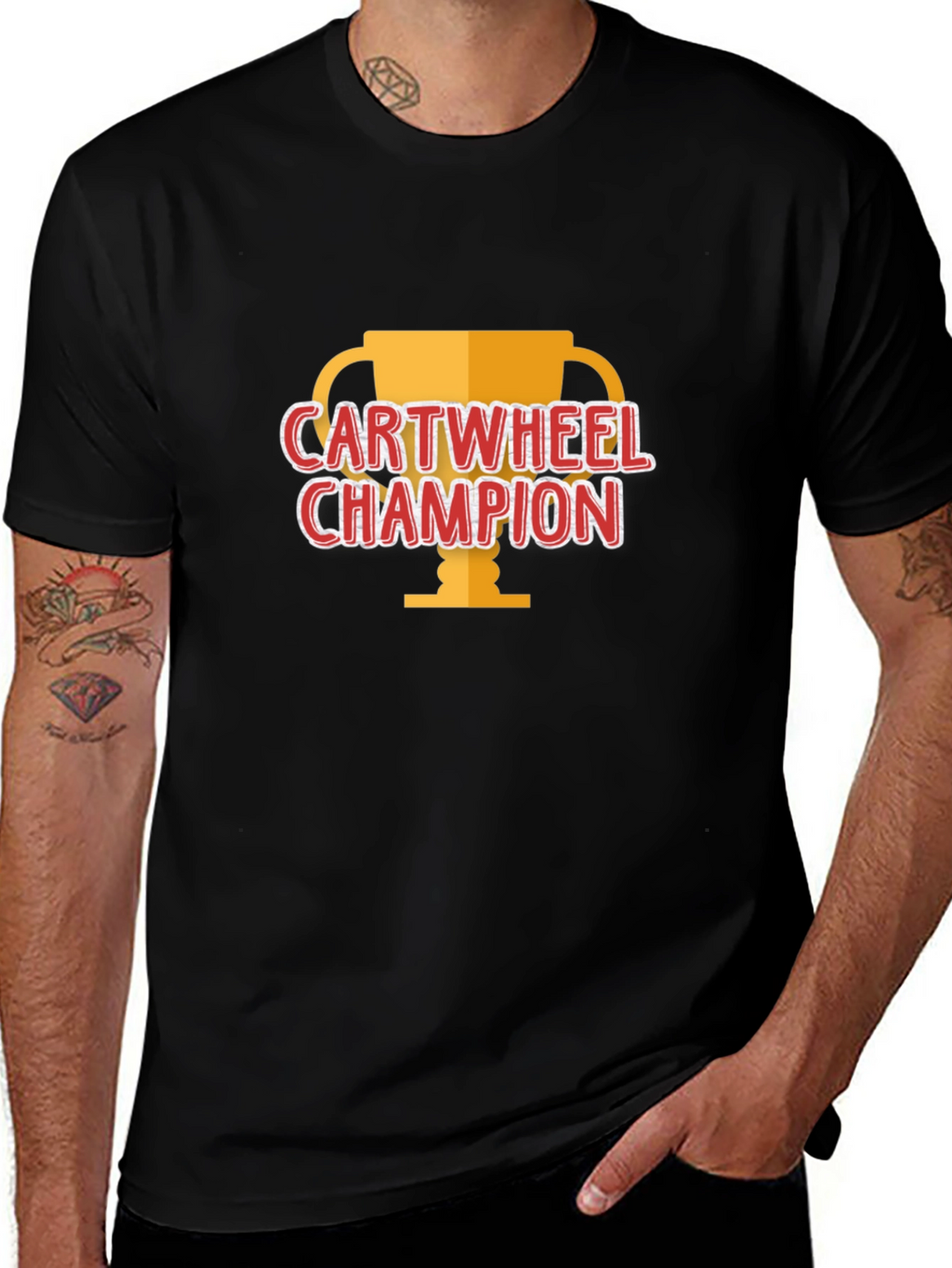 Cartwheel Champion Black T-Shirt