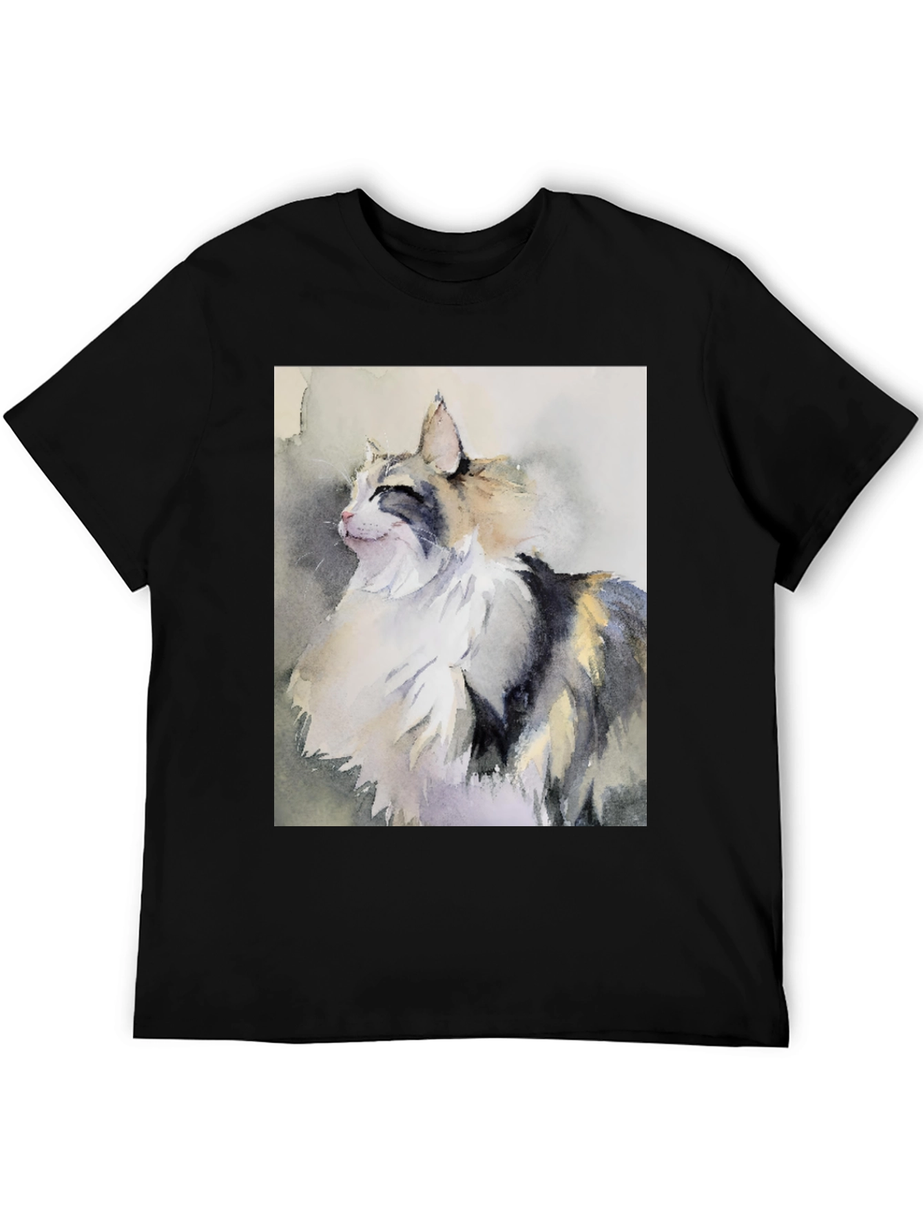 Cat Watercolor Art T-Shirt - Stylish & Unique