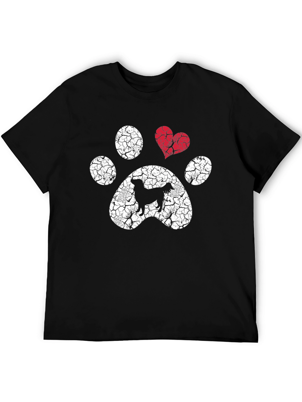 Dog Paw Heart T-Shirt - Pet Lover Tee