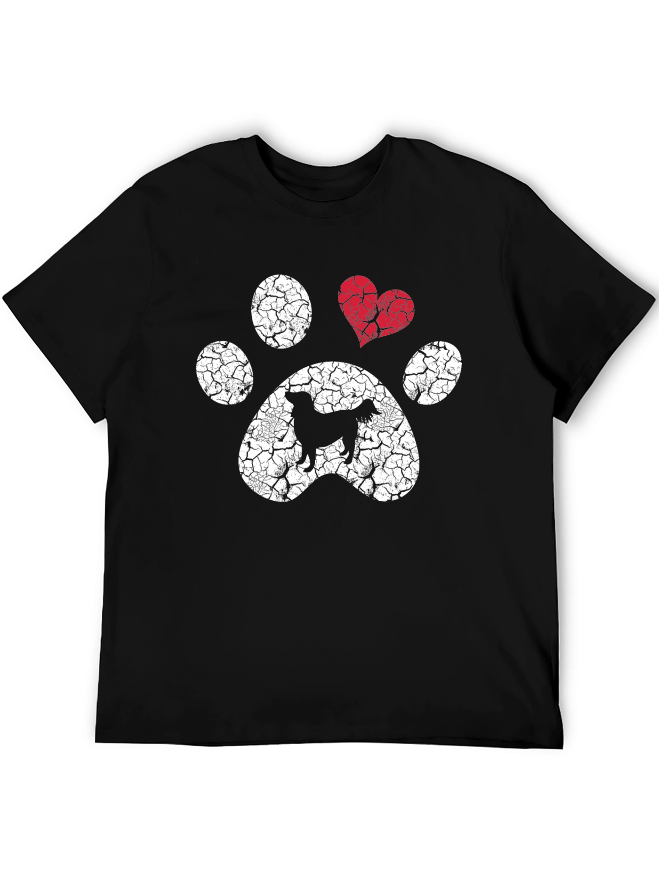 Dog Paw Heart T-Shirt - Pet Lover Tee