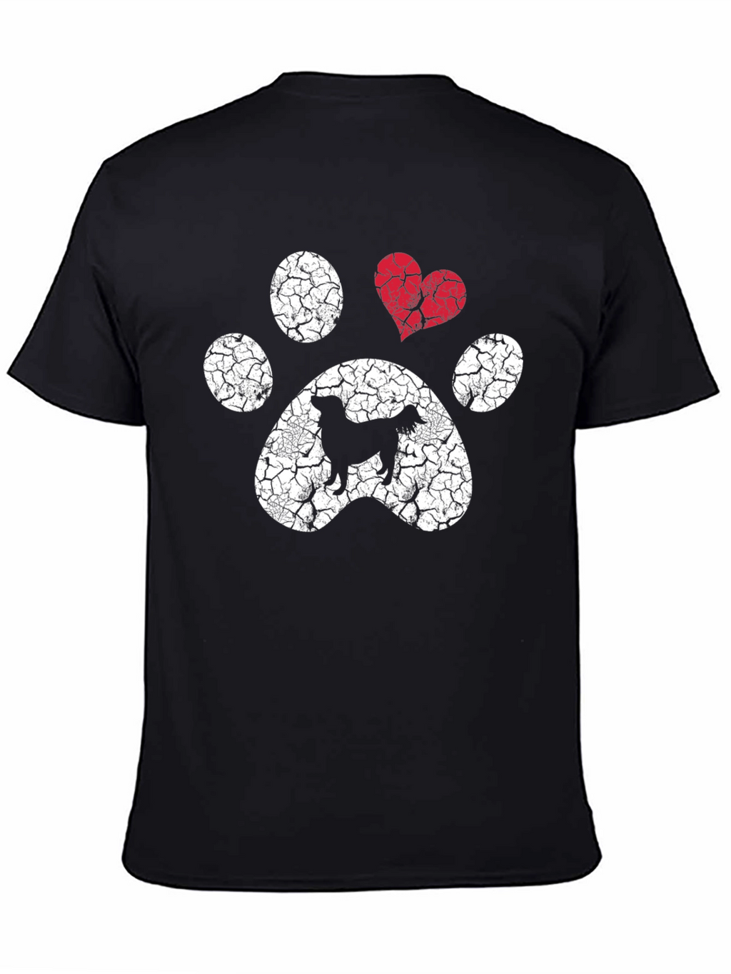 Dog Paw Heart T-Shirt - Pet Lover Tee