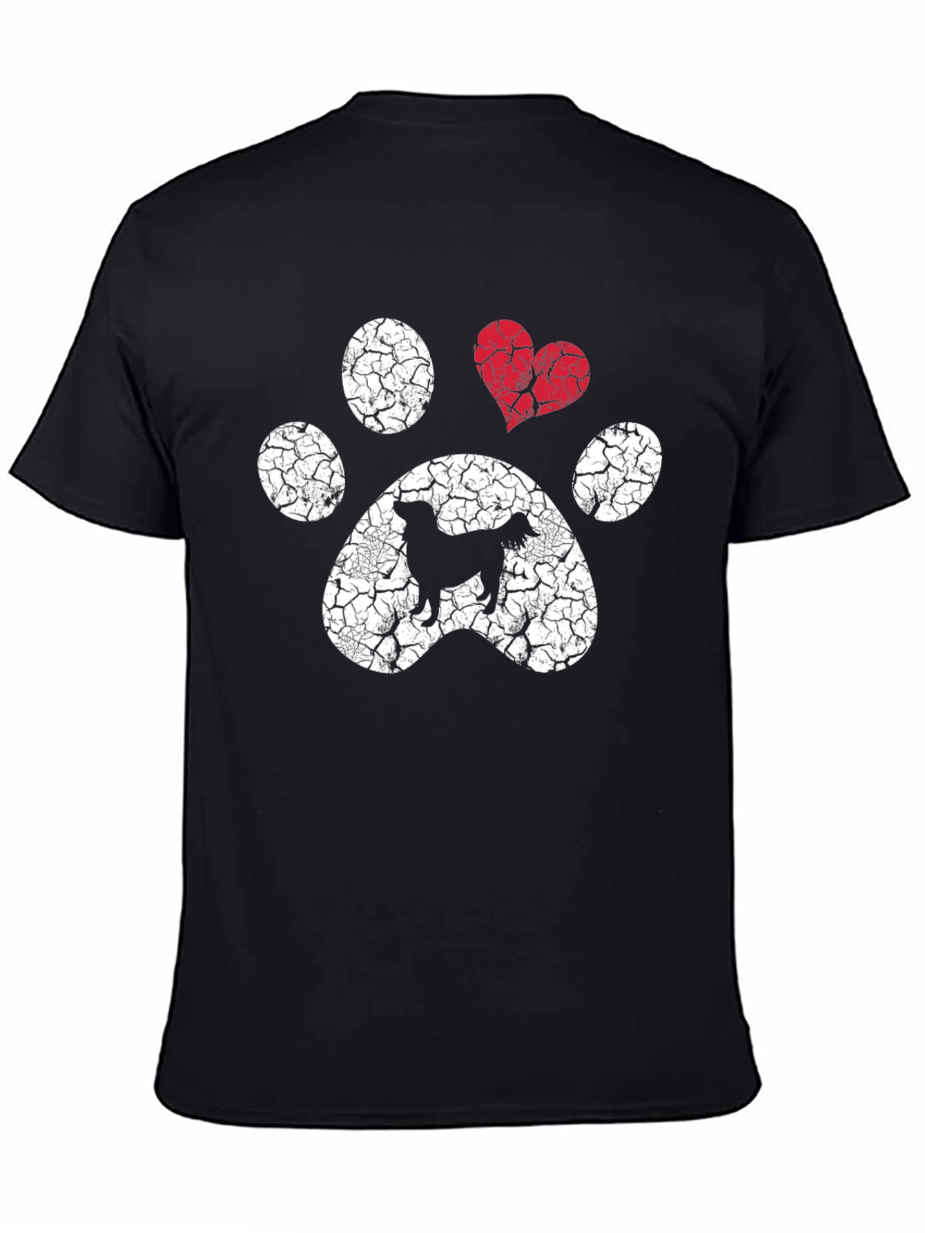 Dog Paw Heart T-Shirt - Pet Lover Tee