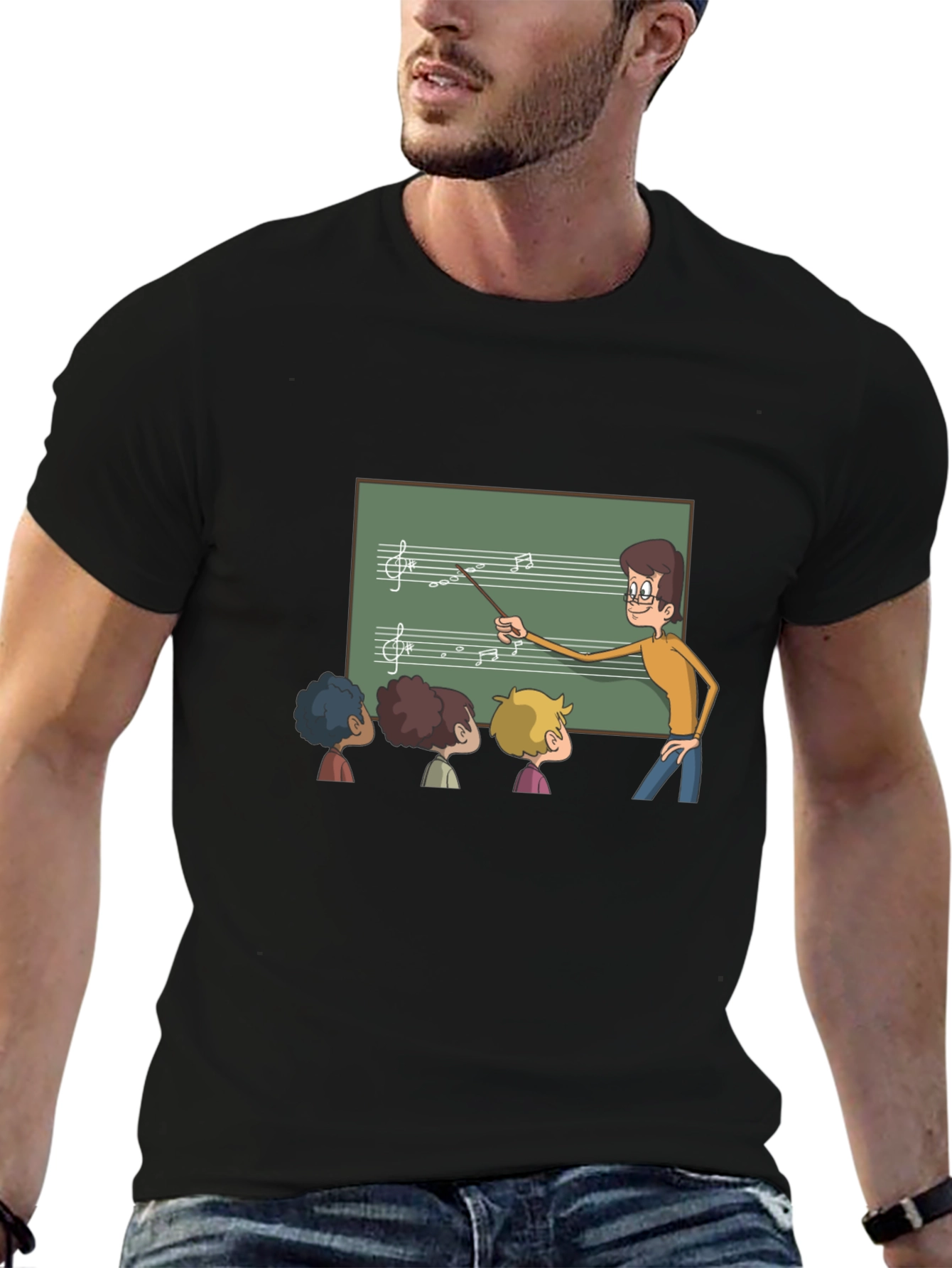 Music Teacher Black T-Shirt