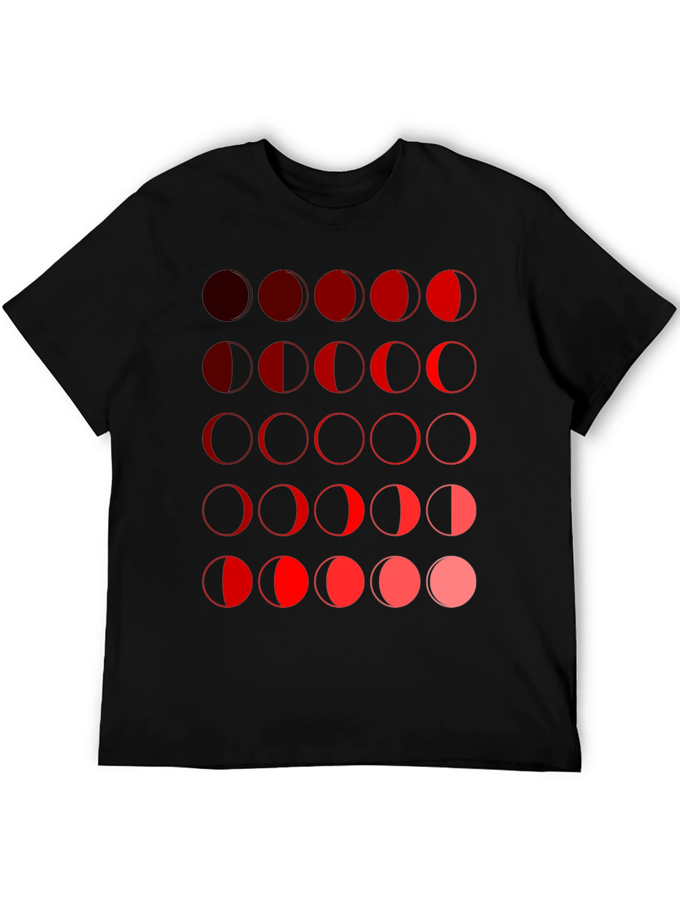 Moon Phase Graphic Tee - Black Unisex T-Shirt