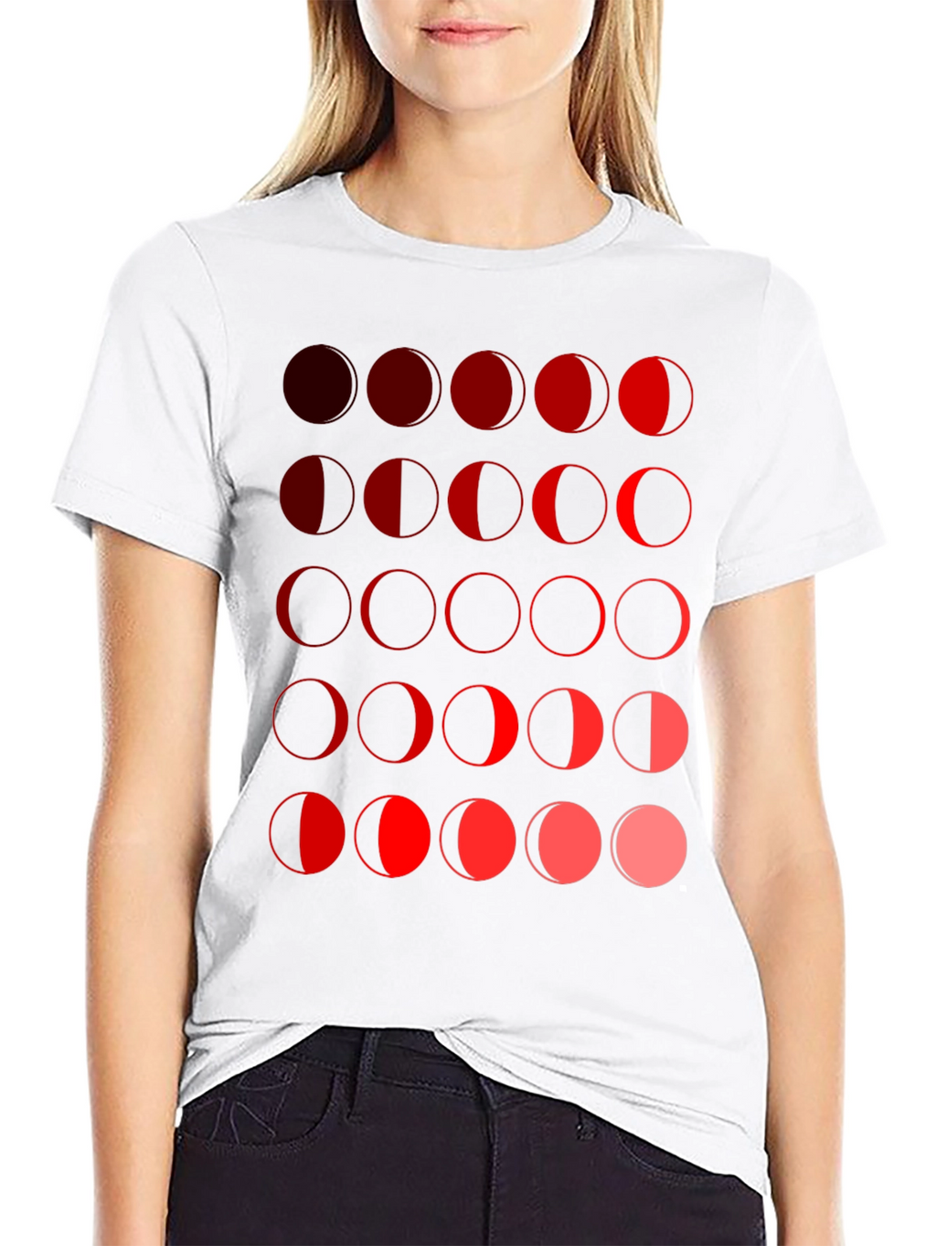 Moon Phase Graphic Tee - Black Unisex T-Shirt