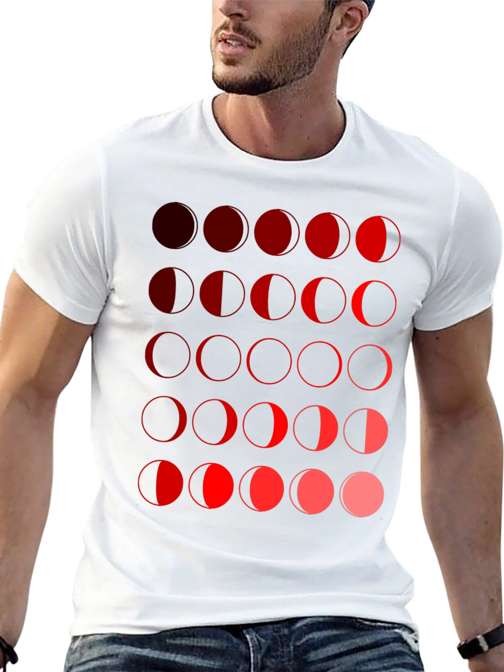 Moon Phase Graphic Tee - Black Unisex T-Shirt