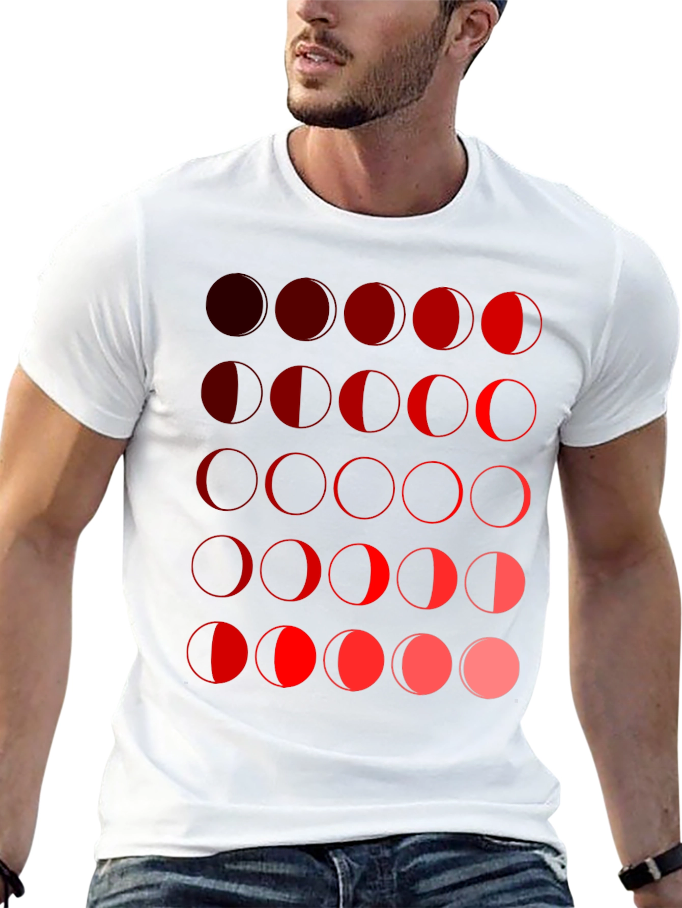 Moon Phase Graphic Tee - Black Unisex T-Shirt