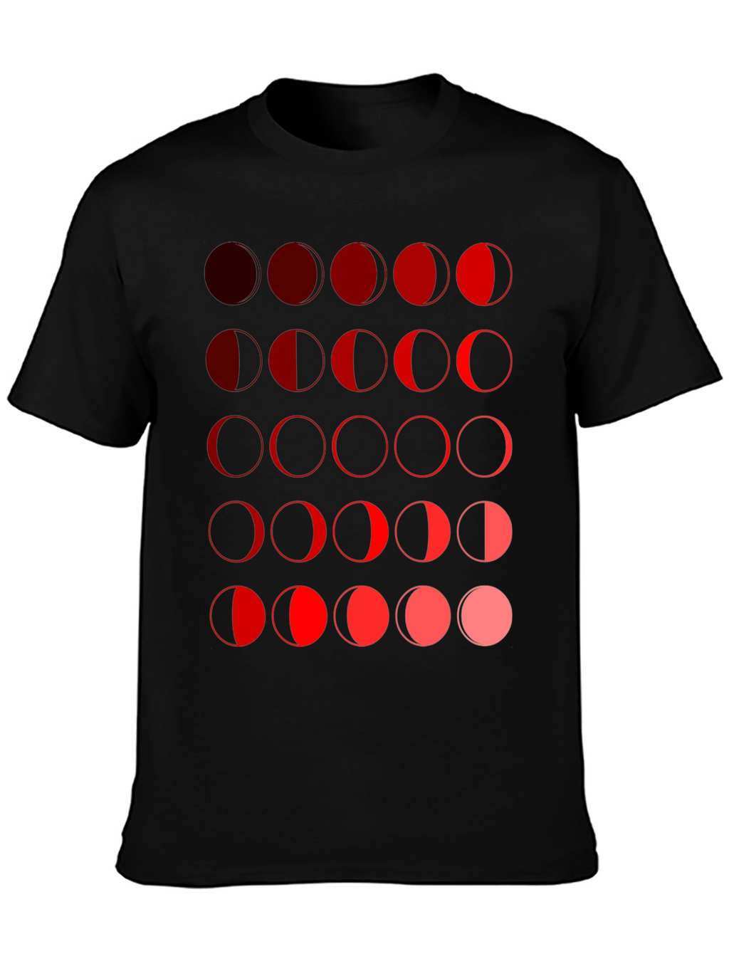 Moon Phase Graphic Tee - Black Unisex T-Shirt