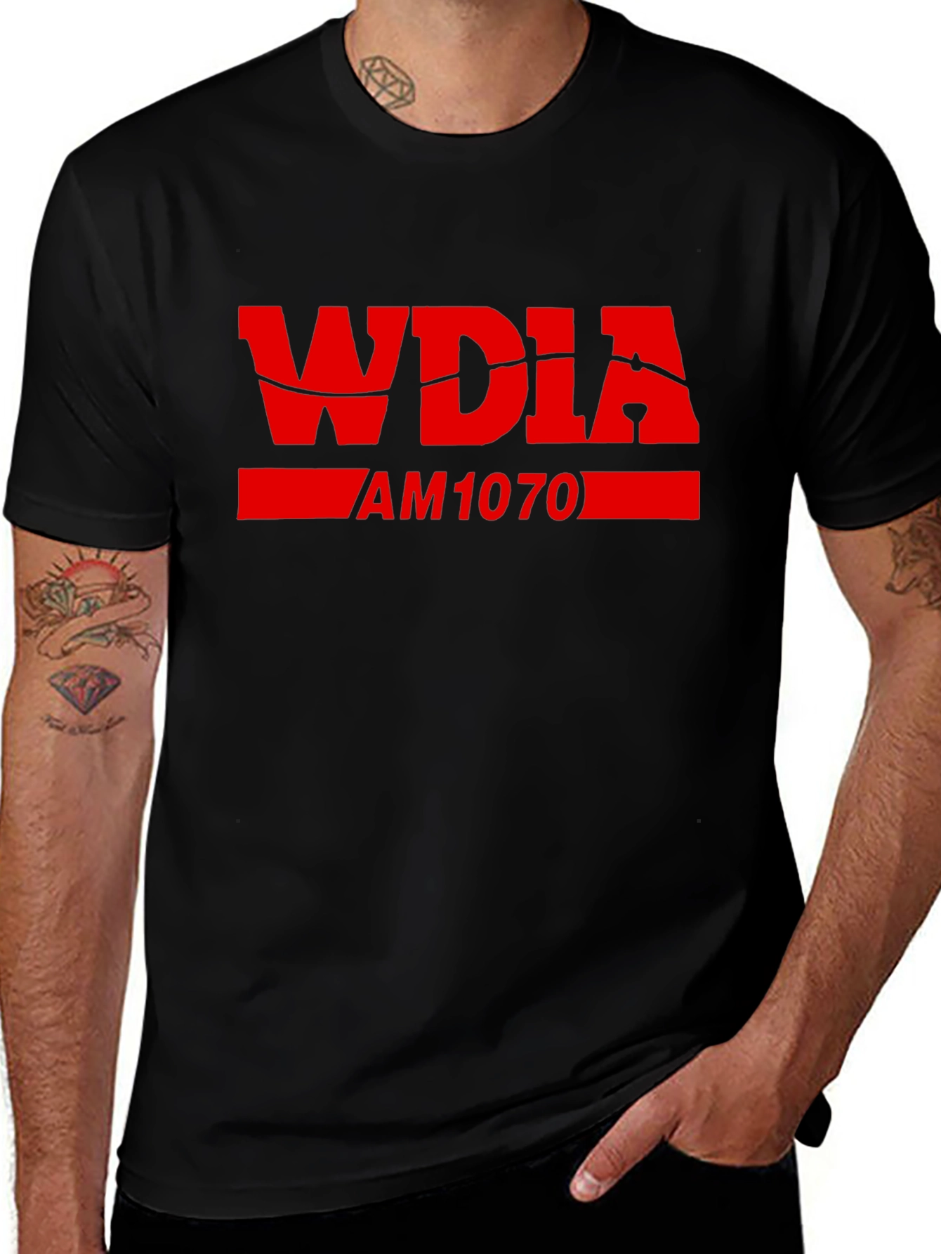 WDIA AM1070 Black T-Shirt