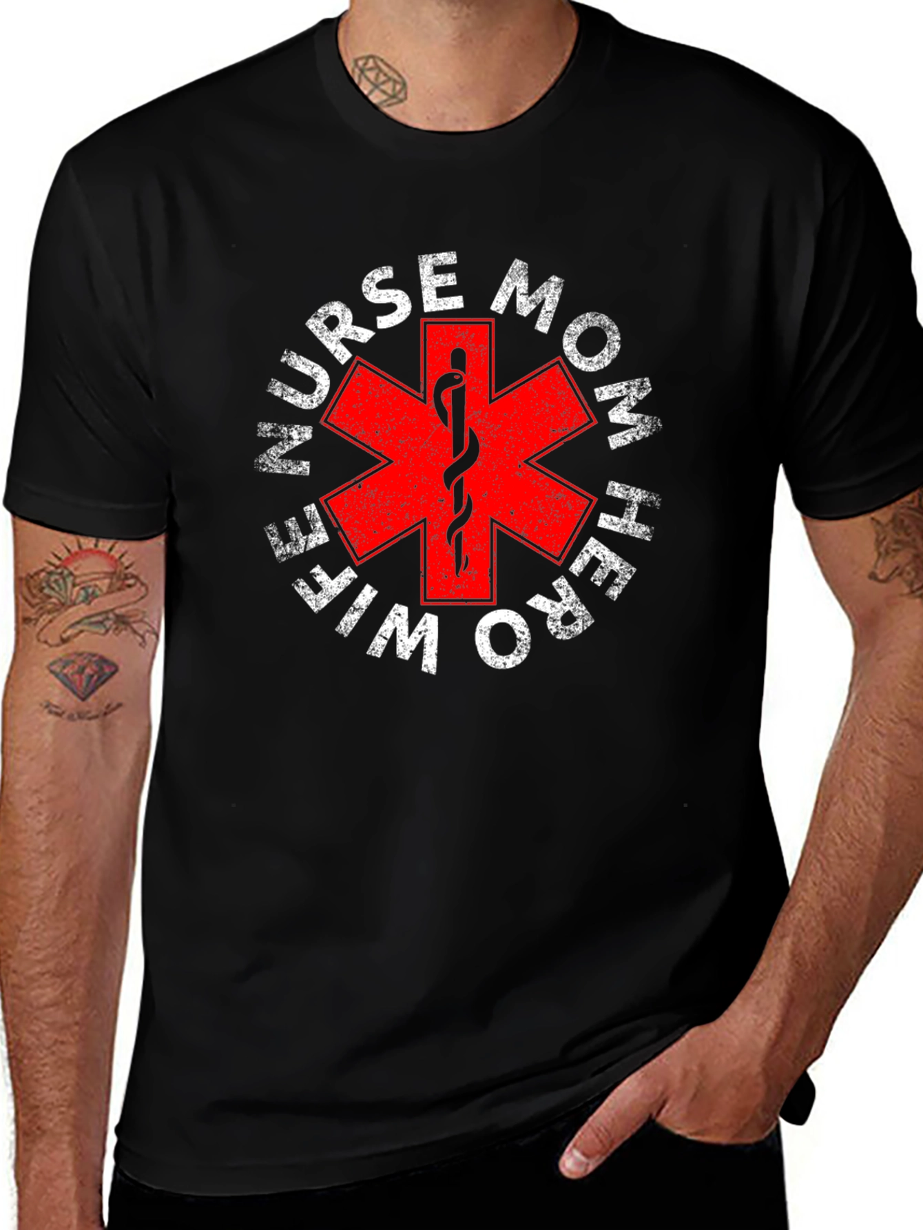 Nurse Mom Hero Wife T-Shirt - Medical Star of Life