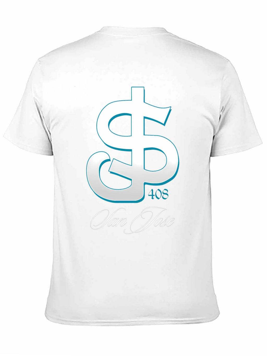 San Jose 408 Dollar Sign Black T-Shirt