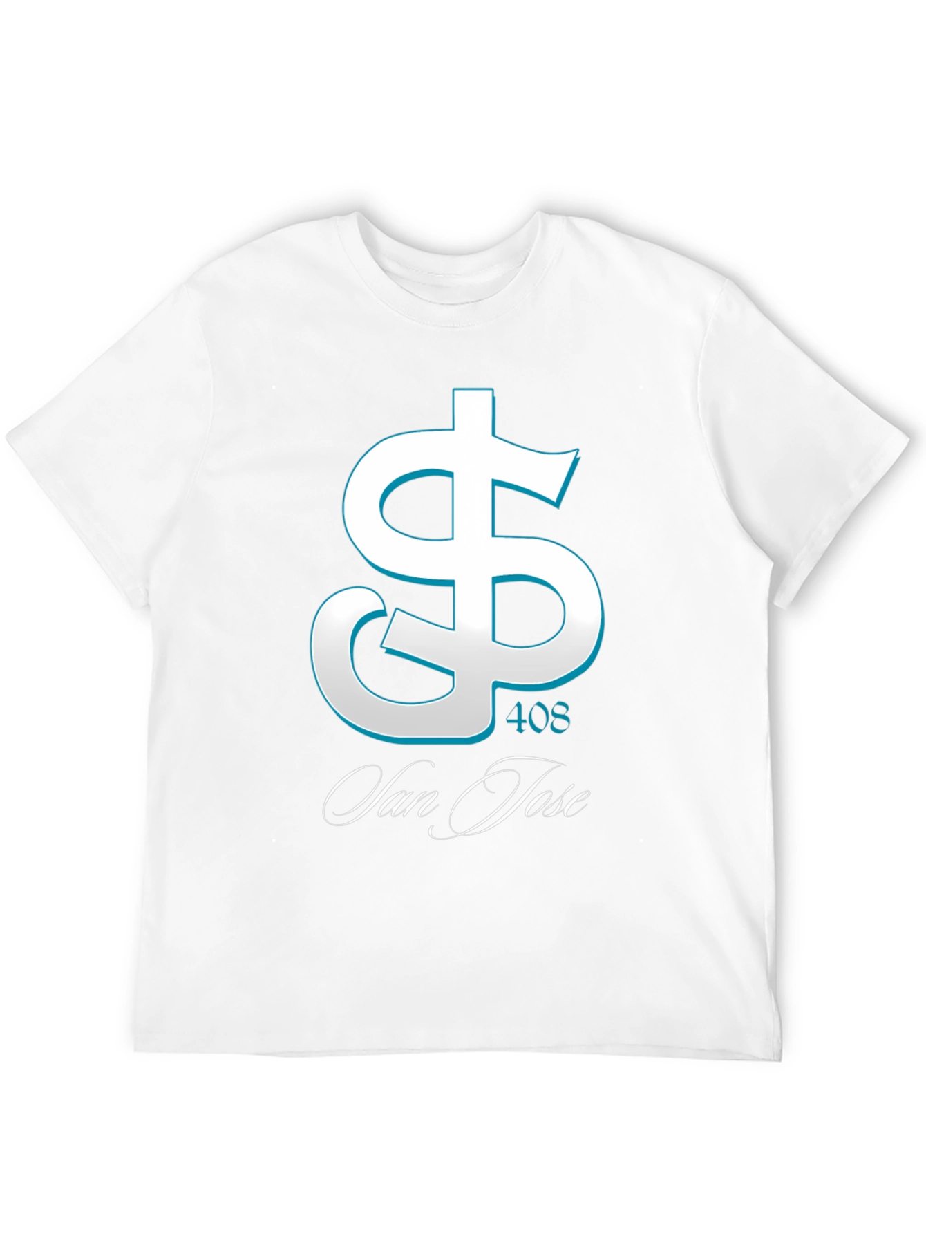 San Jose 408 Dollar Sign Black T-Shirt