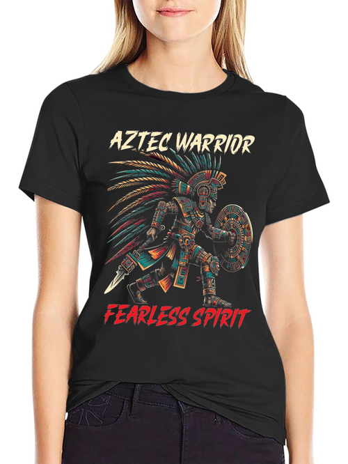 Aztec Warrior T-Shirt - Fearless Spirit Tee