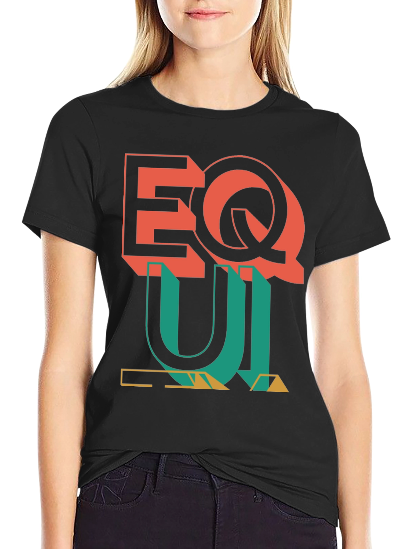 Geometric Graphic Print Tee - Bold EQ Design