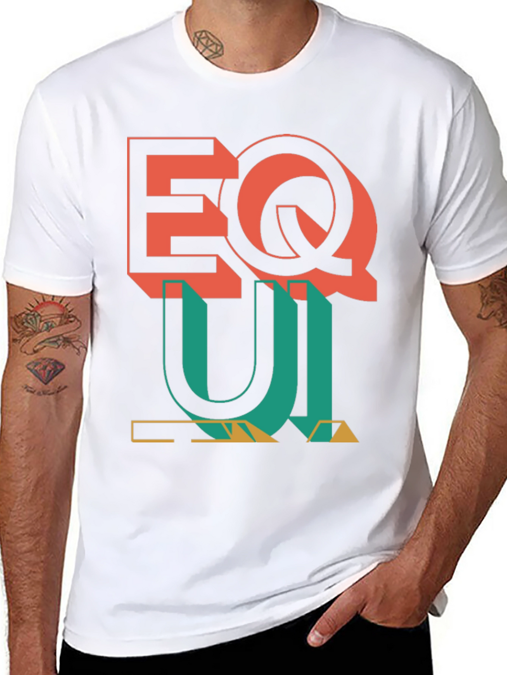 Geometric Graphic Print Tee - Bold EQ Design