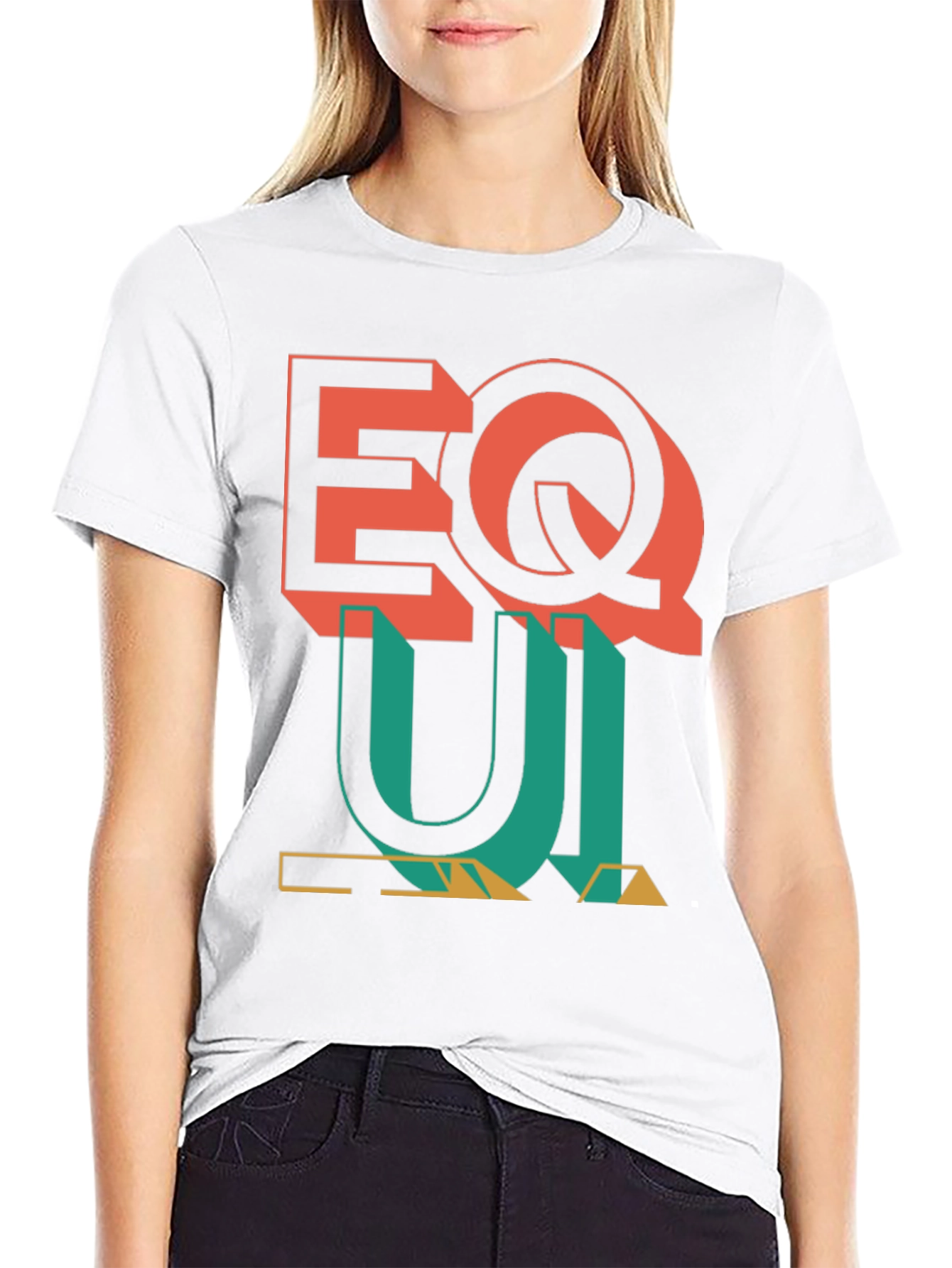 Geometric Graphic Print Tee - Bold EQ Design