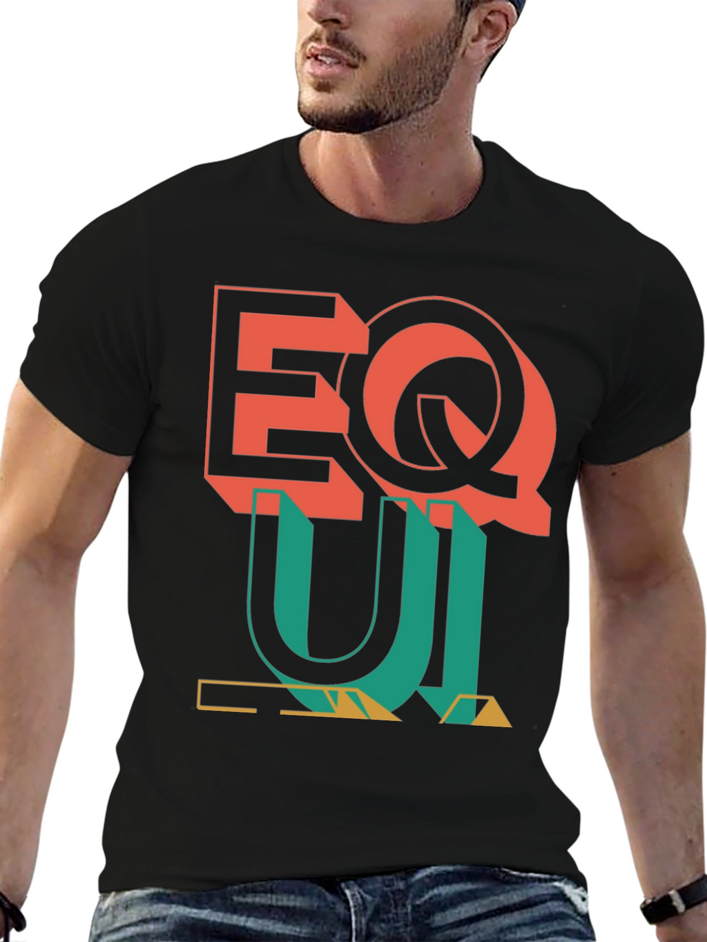 Geometric Graphic Print Tee - Bold EQ Design