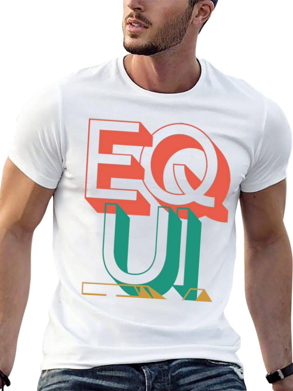 Geometric Graphic Print Tee - Bold EQ Design