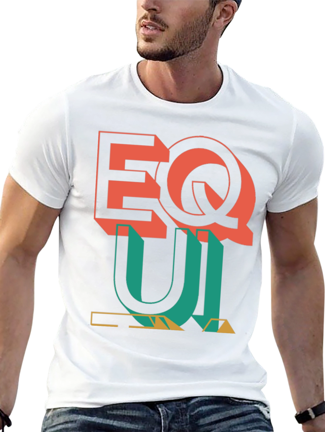 Geometric Graphic Print Tee - Bold EQ Design