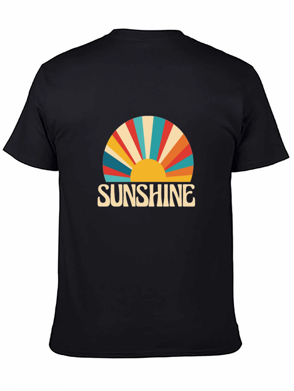 Sunshine Retro Graphic Tee -  Black T-Shirt