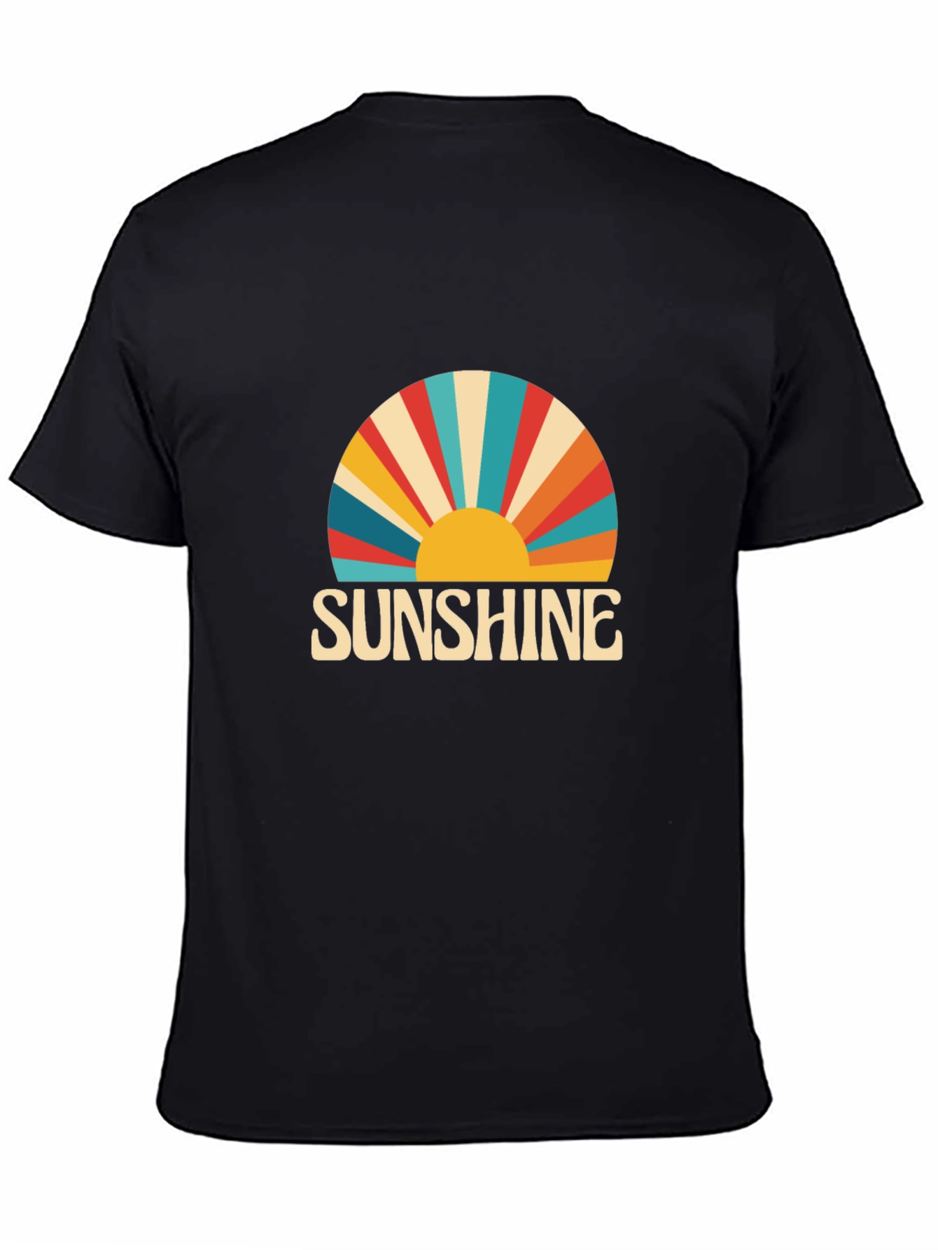 Sunshine Retro Graphic Tee -  Black T-Shirt
