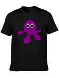 Purple Octopus Graphic Tee - Casual Comfort
